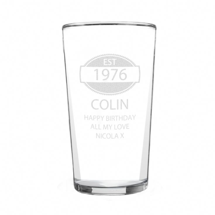Personalised 50th Birthday Glass product image