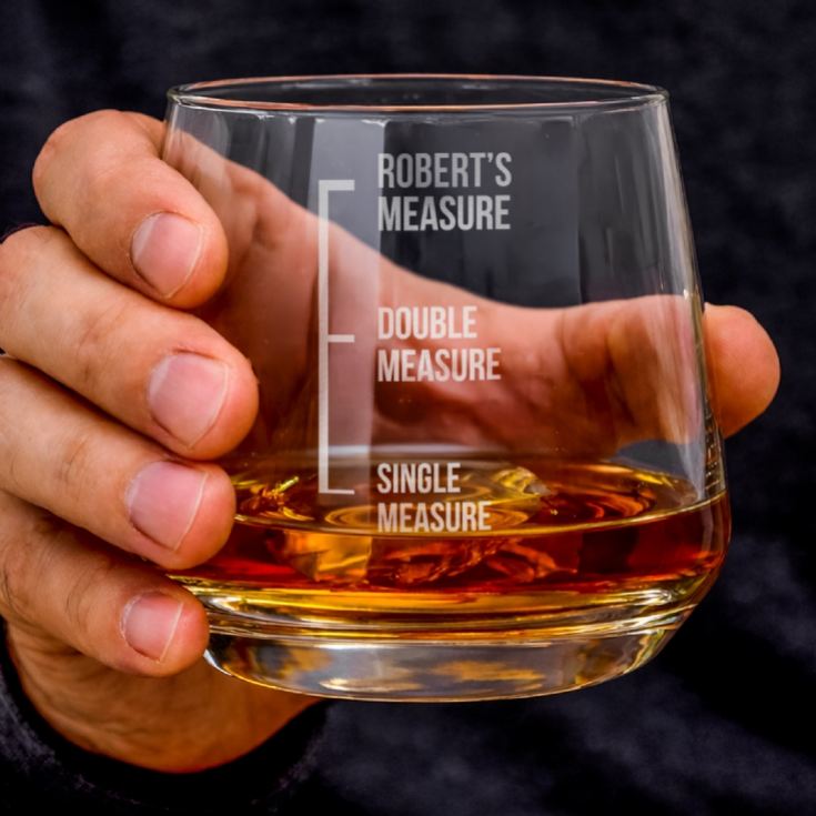 'Measures' Personalised Whiskey Glass product image