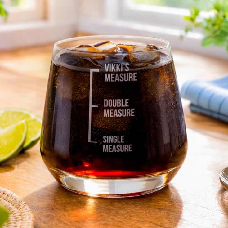 'Measures' Personalised Whiskey Glass product image