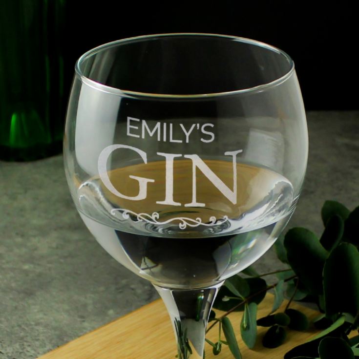 Personalised Gin Balloon Glass product image