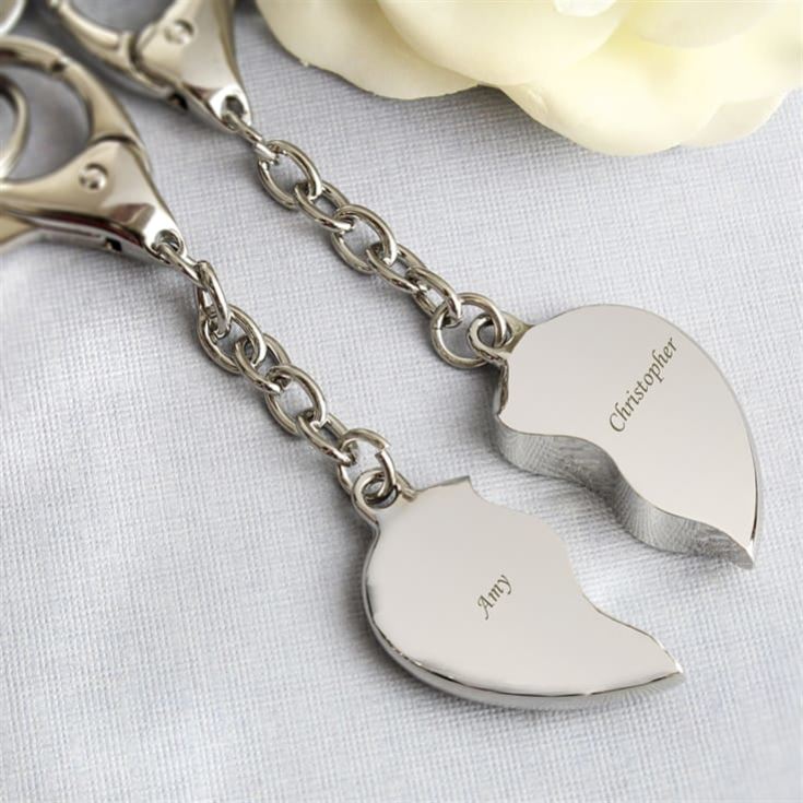 Personalised Pair of Heart Keyrings product image
