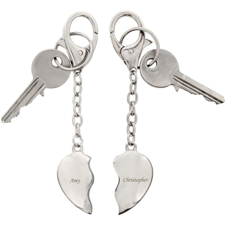 Personalised Pair of Heart Keyrings product image