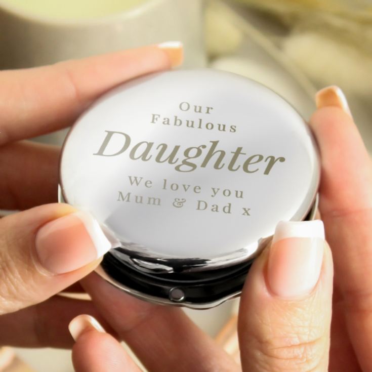 Engraved Big Role Personalised Compact Mirror product image