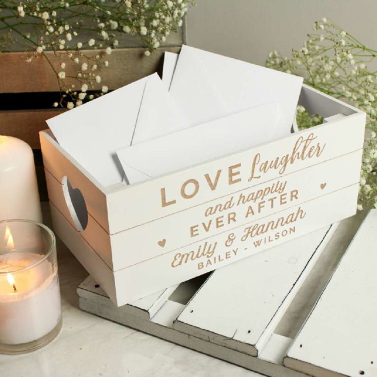 Personalised White Wooden Crates product image