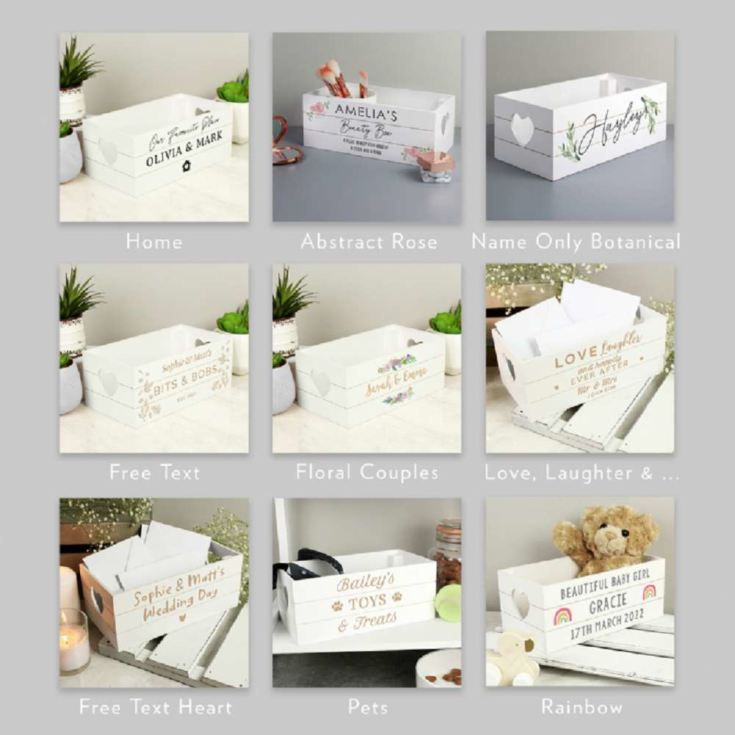 Personalised White Wooden Crates product image