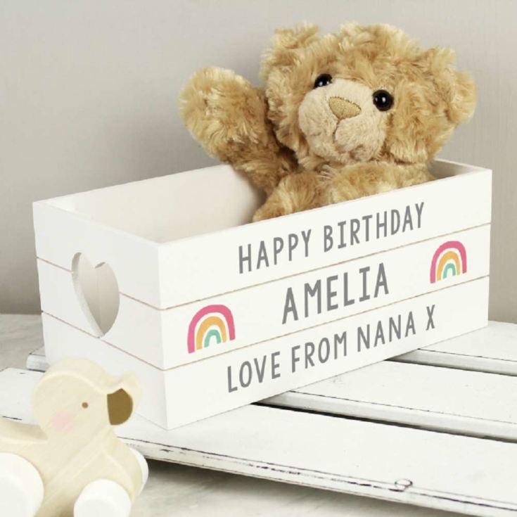 Personalised White Wooden Crates product image