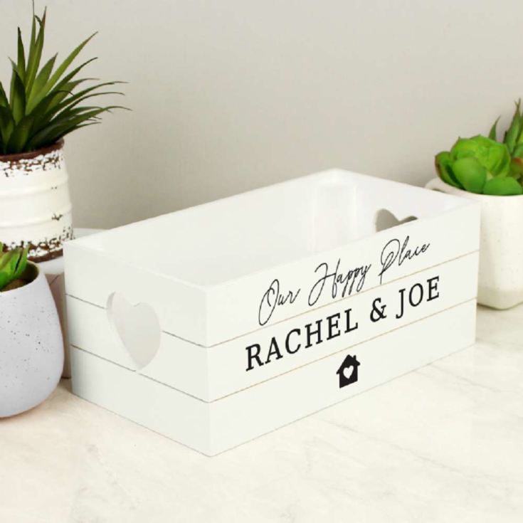Personalised White Wooden Crates product image