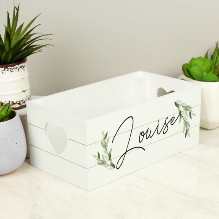 Personalised White Wooden Crates product image