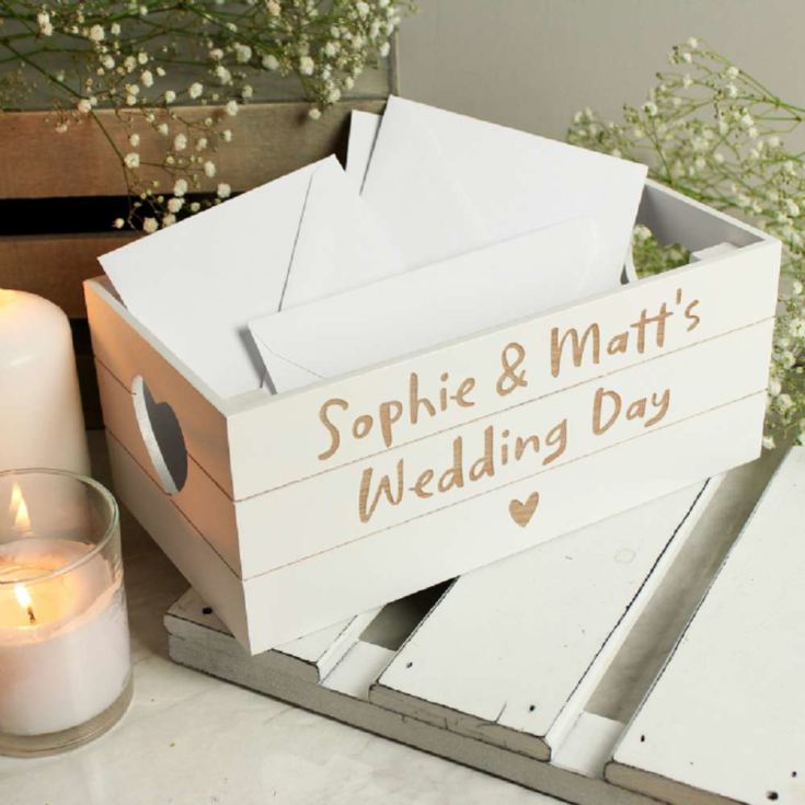 Personalised White Wooden Crates product image