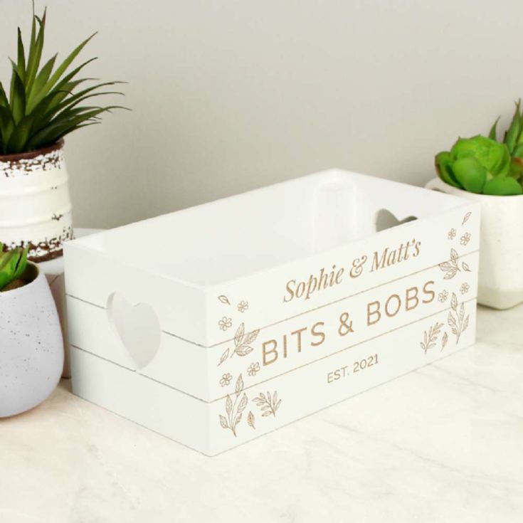 Personalised White Wooden Crates product image