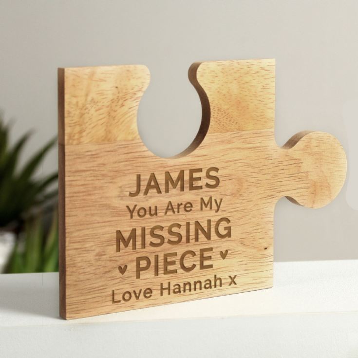 Personalised Jigsaw Piece Wooden Drink Coasters product image