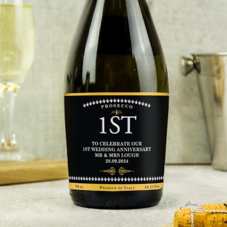 Personalised 1st Anniversary Bottle of Prosecco product image