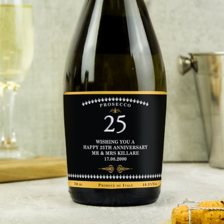 Personalised 25th Anniversary Bottle of Prosecco product image
