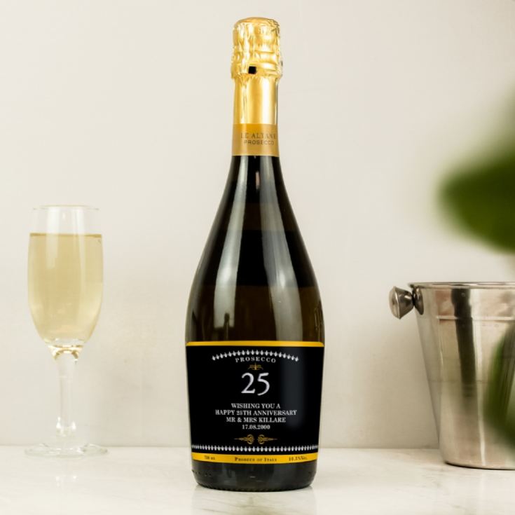 Personalised 25th Anniversary Bottle of Prosecco product image