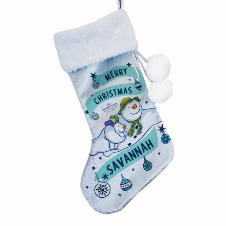 Personalised The Snowman and the Snowdog Luxury Christmas Stocking product image