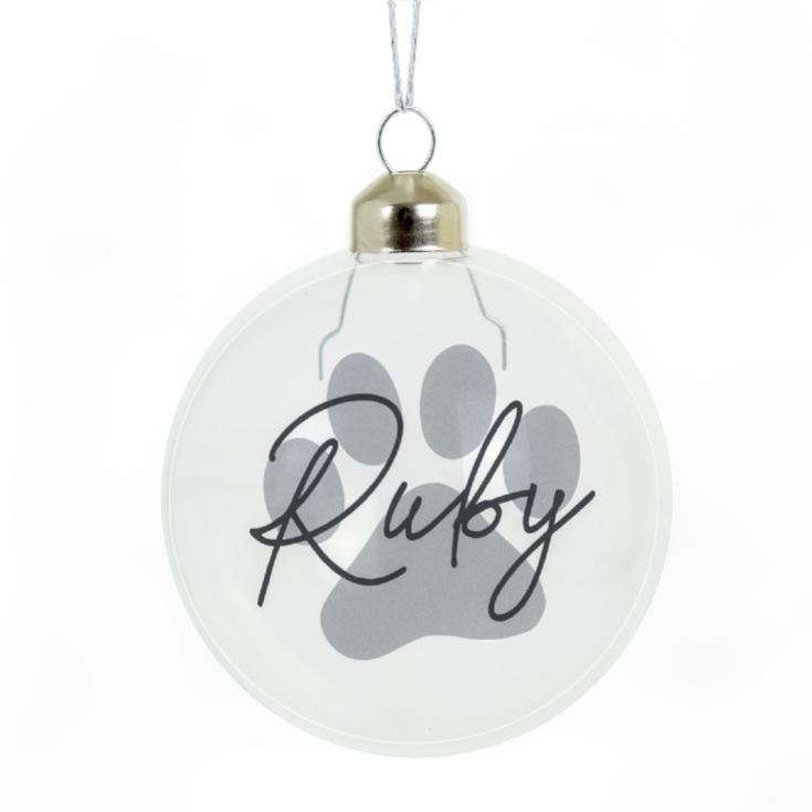 Personalised Pet Glass Christmas Bauble product image