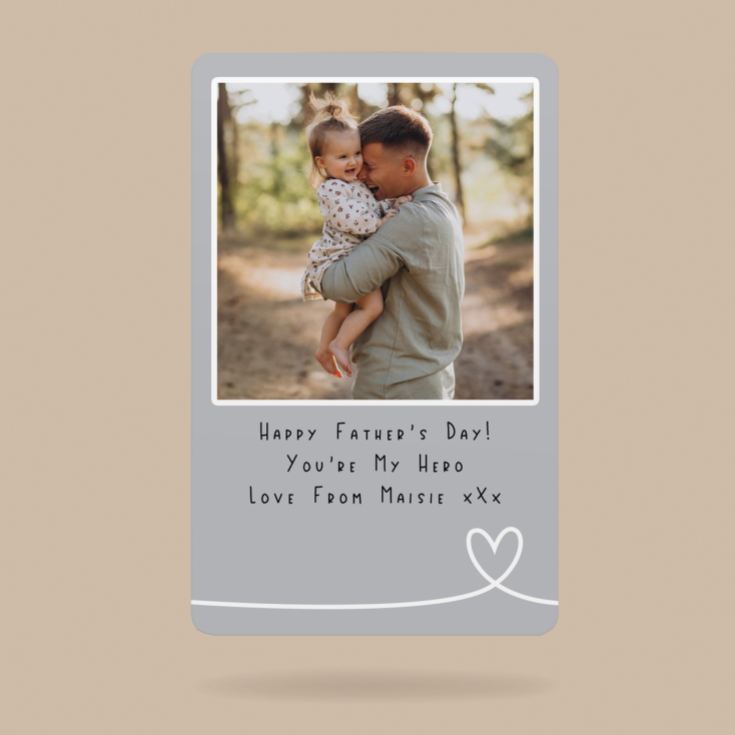 Personalised Romantic Metal Wallet Photo Card product image