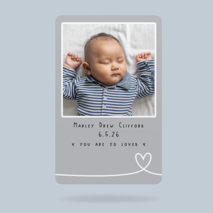 Personalised Romantic Metal Wallet Photo Card product image
