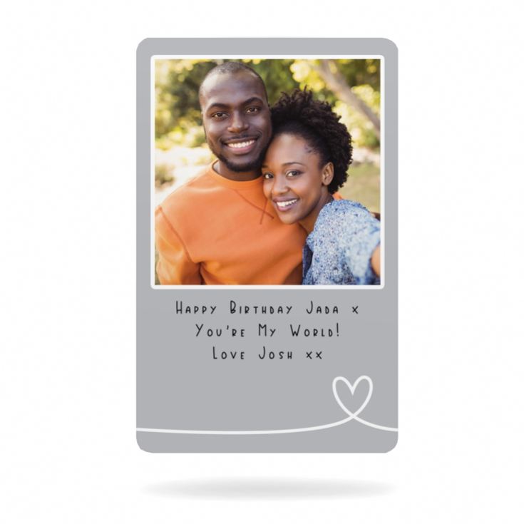 Personalised Romantic Metal Wallet Photo Card product image