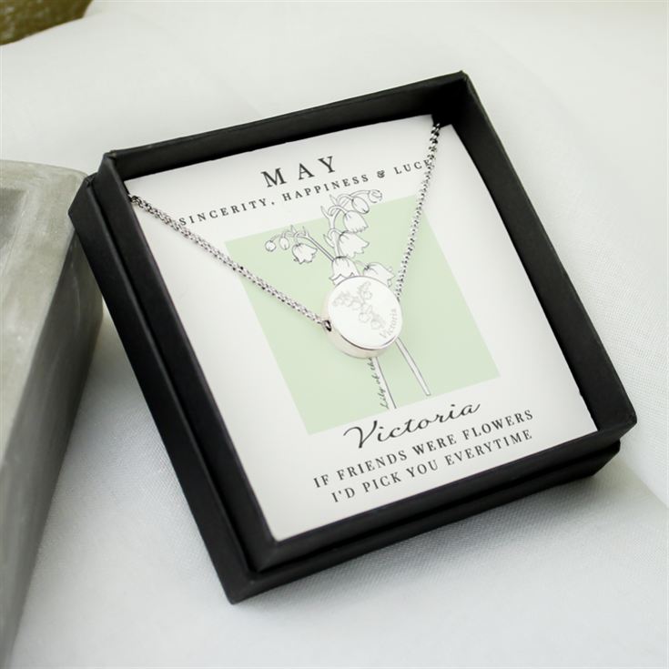 Personalised Birth Flower Boxed Necklaces product image