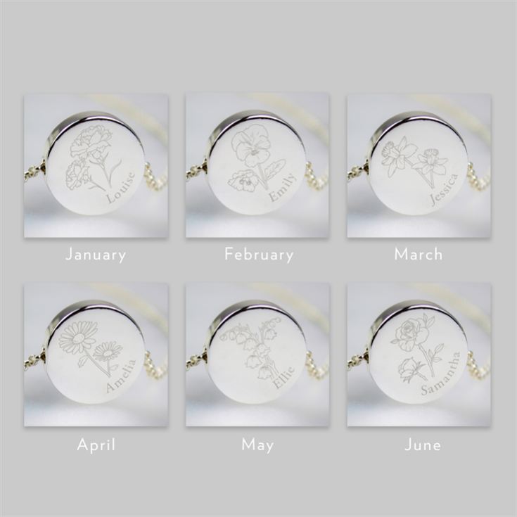 Personalised Birth Flower Boxed Necklaces product image