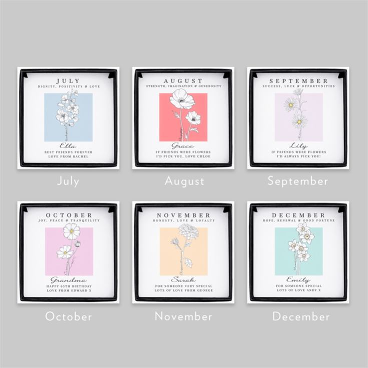 Personalised Birth Flower Boxed Necklaces product image