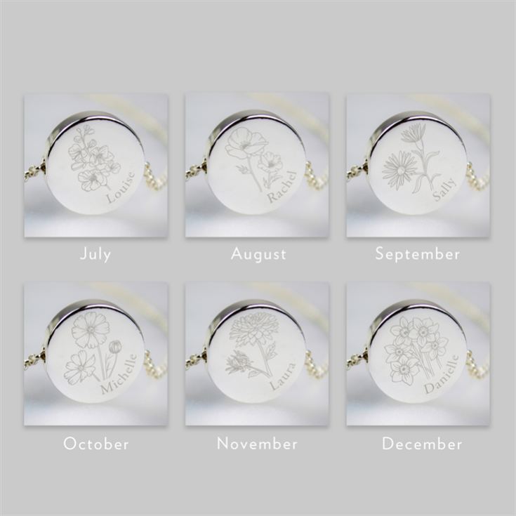 Personalised Birth Flower Boxed Necklaces product image