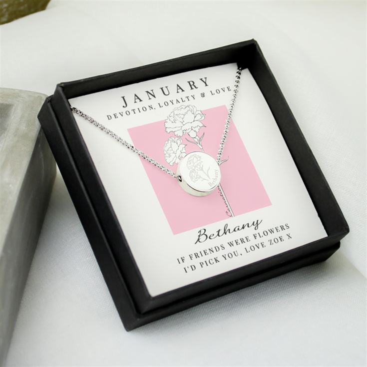 Personalised Birth Flower Boxed Necklaces product image