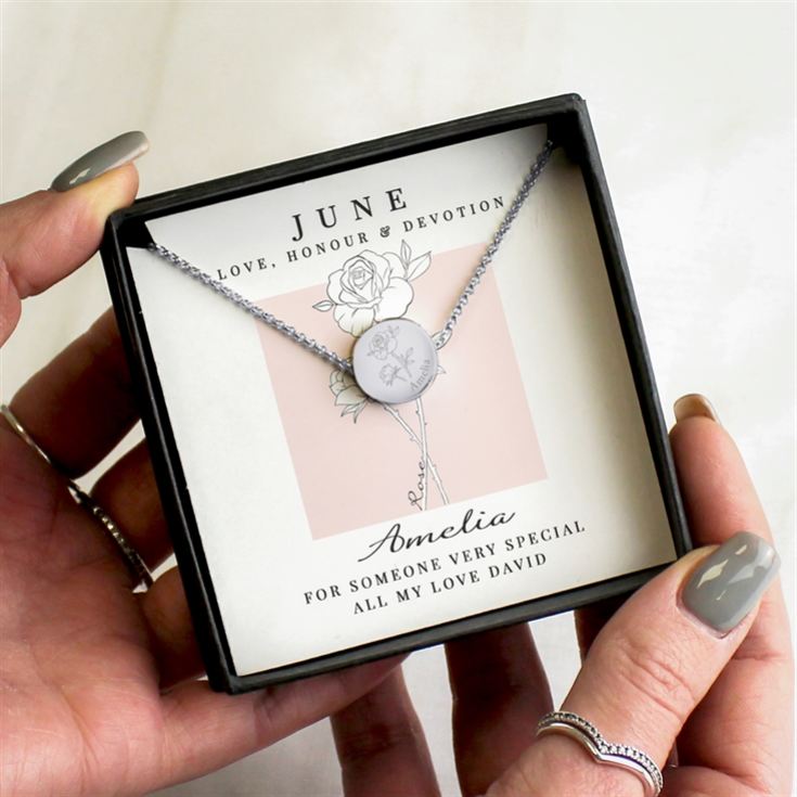 Personalised Birth Flower Boxed Necklaces product image