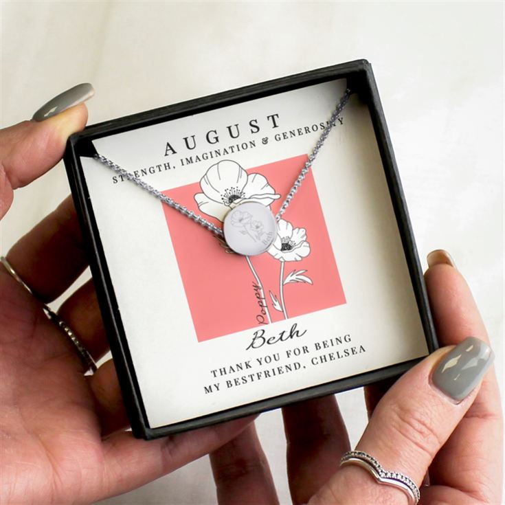 Personalised Birth Flower Boxed Necklaces product image