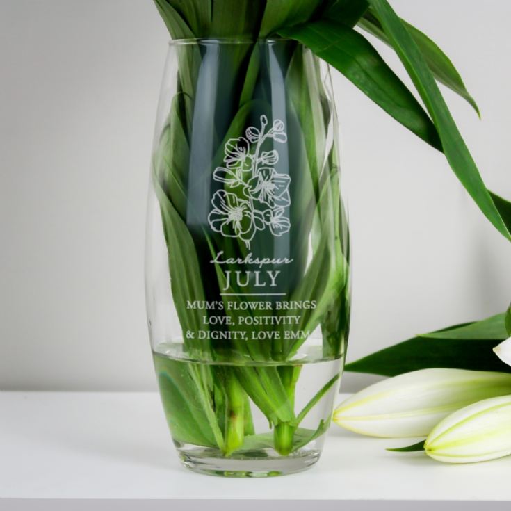 Personalised Birth Flower Bullet Vases product image
