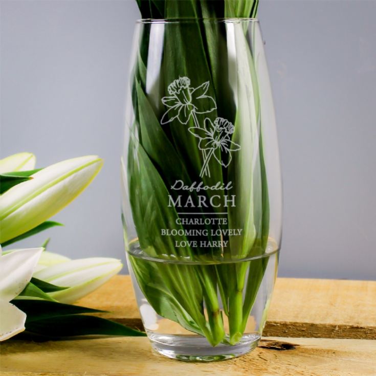 Personalised Birth Flower Bullet Vases product image