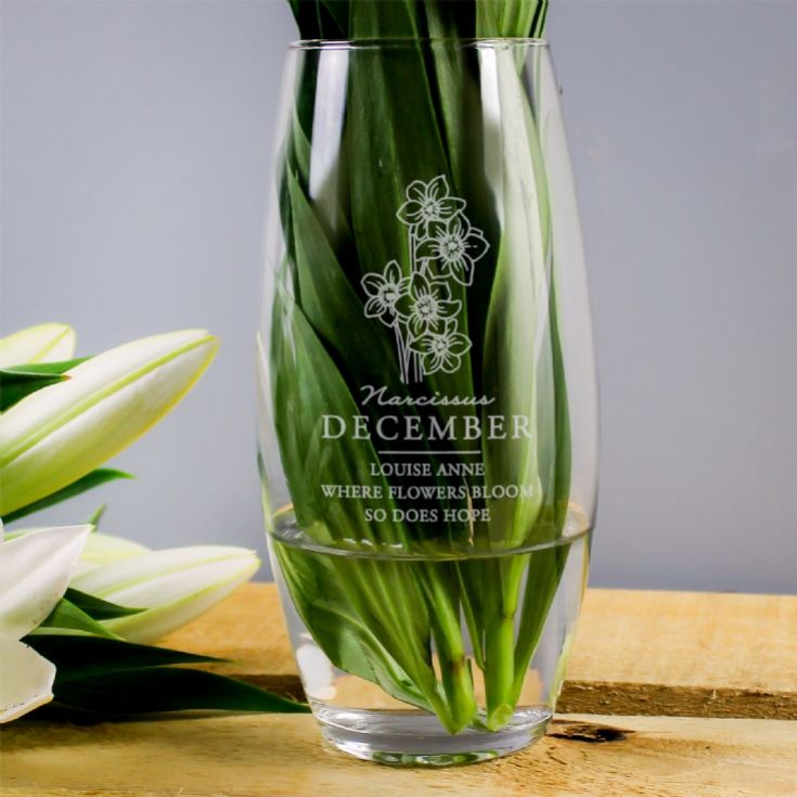 Personalised Birth Flower Bullet Vases product image