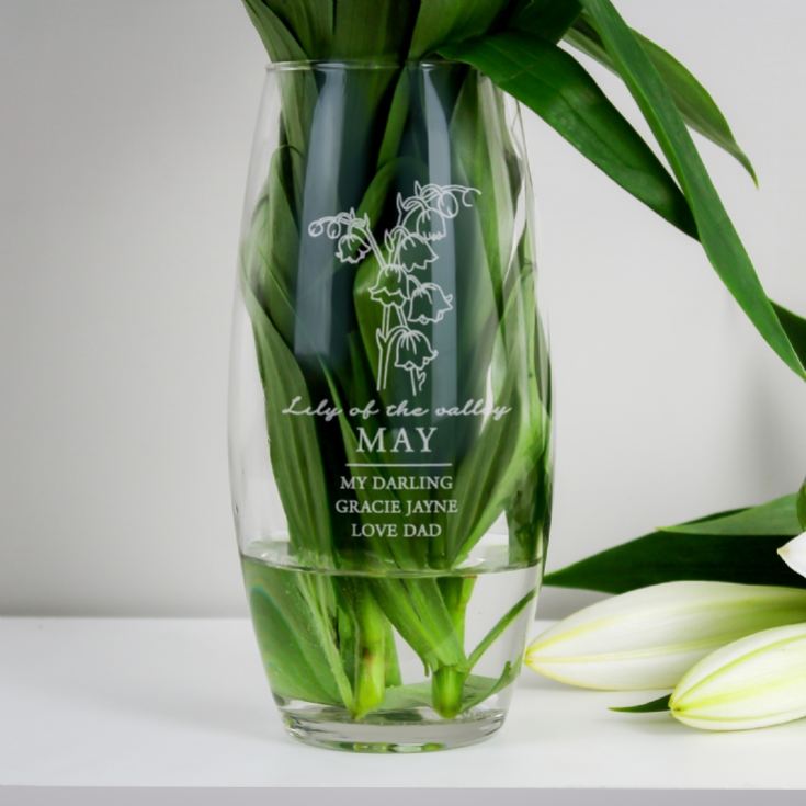 Personalised Birth Flower Bullet Vases product image