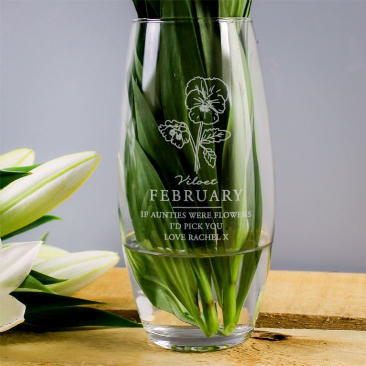 Personalised Birth Flower Bullet Vases product image