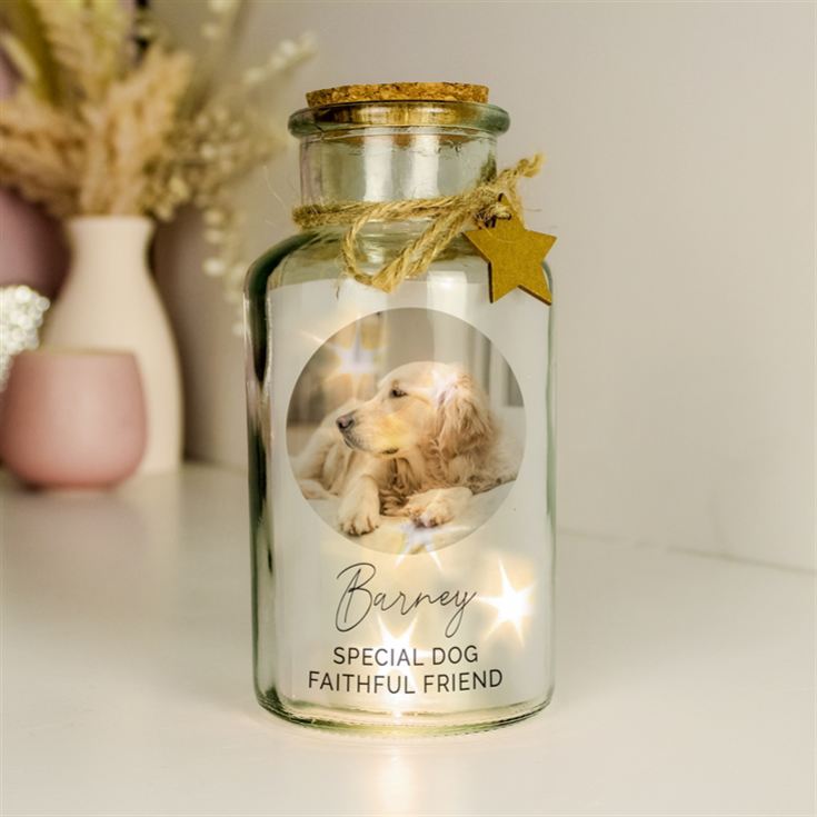Personalised Photo Upload LED Glass Jar product image