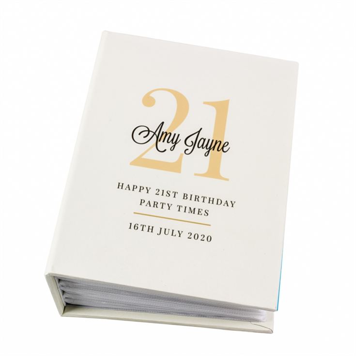 Personalised 21st Birthday 6x4 Photo Album with Sleeves product image