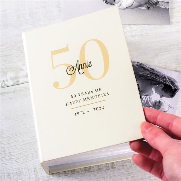 Personalised 50th Birthday 6x4 Photo Album with Sleeves product image