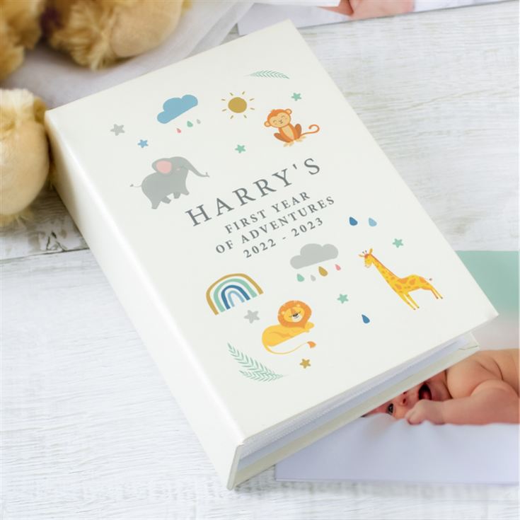 Personalised Safari Animals 6x4 Photo Album with Sleeves product image