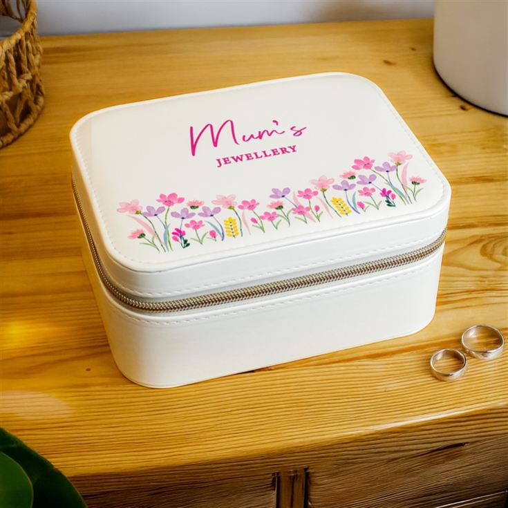 Personalised Floral Travel Jewellery Box product image