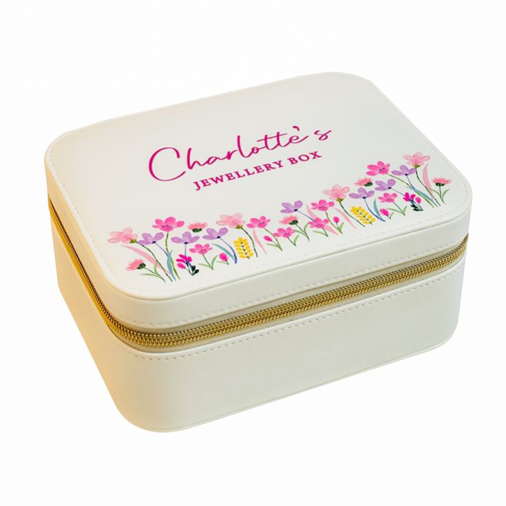 Personalised Floral Travel Jewellery Box product image