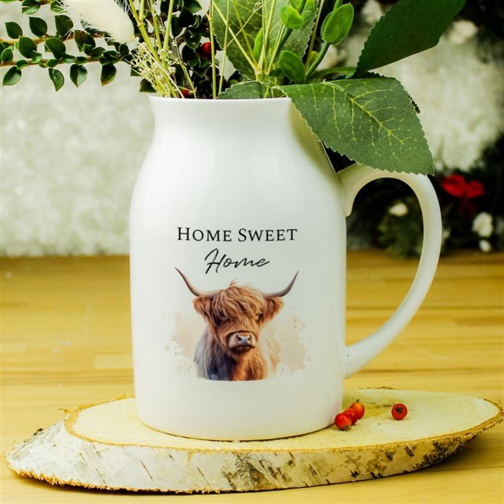 Personalised Highland Cow Flower Jug product image