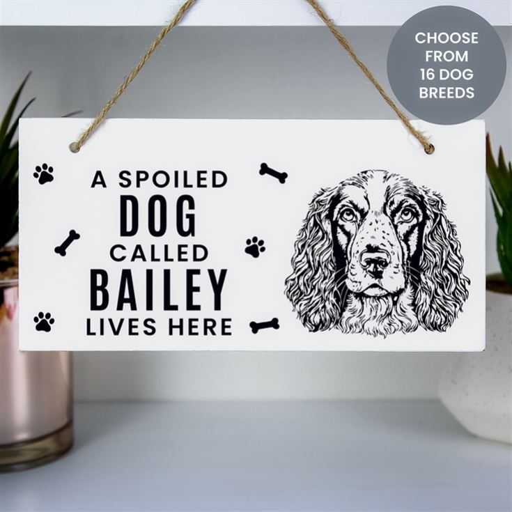 Personalised Dog Breed Wooden Sign product image