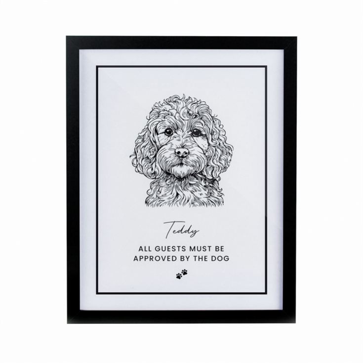 Personalised Dog Breed Black Framed Print product image
