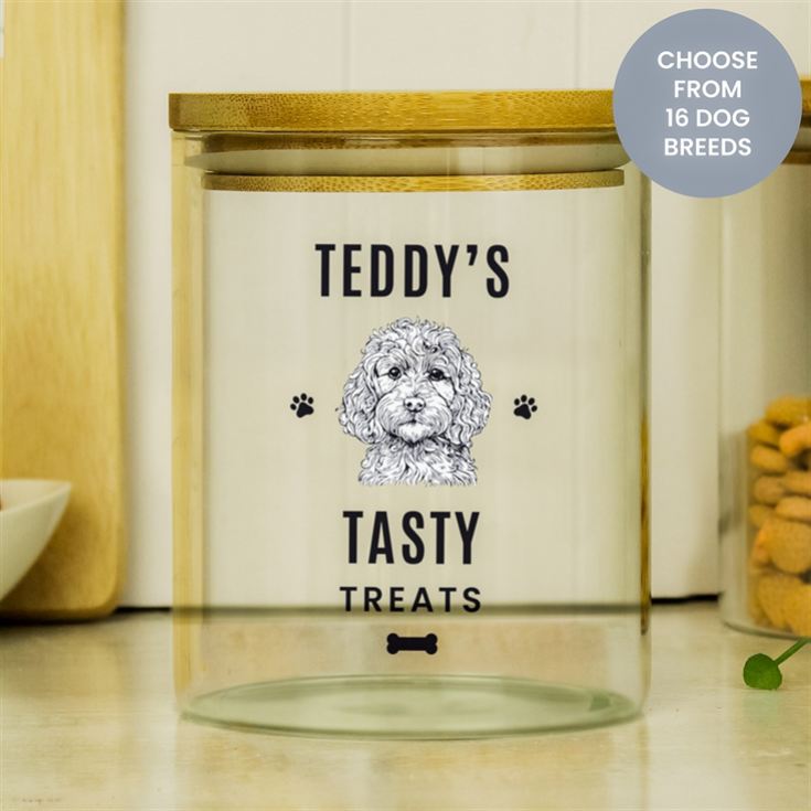 Personalised Dog Breed Glass Treat Jar product image