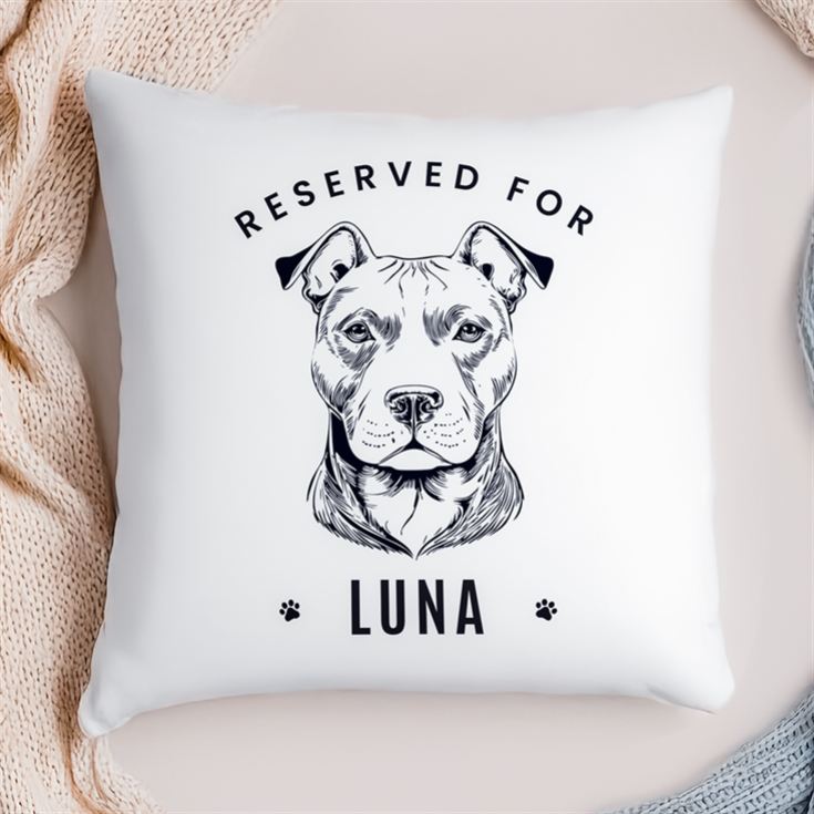 Personalised Reserved For Dog Breed Cushion product image
