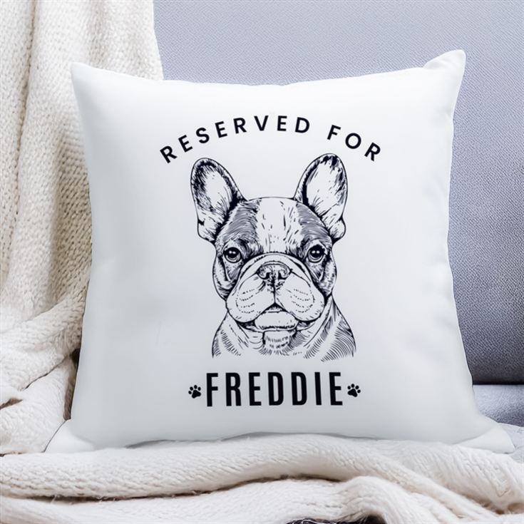 Personalised Reserved For Dog Breed Cushion product image