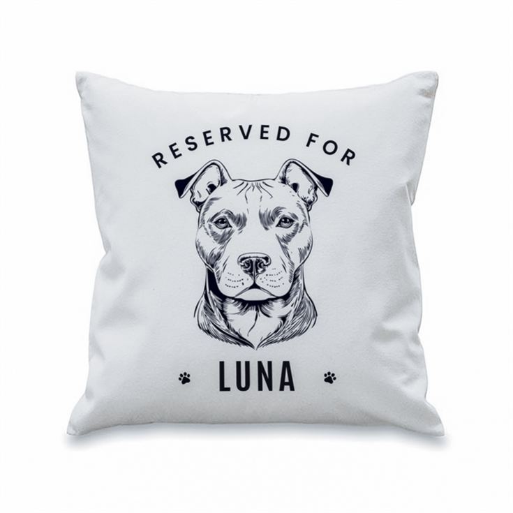 Personalised Reserved For Dog Breed Cushion product image
