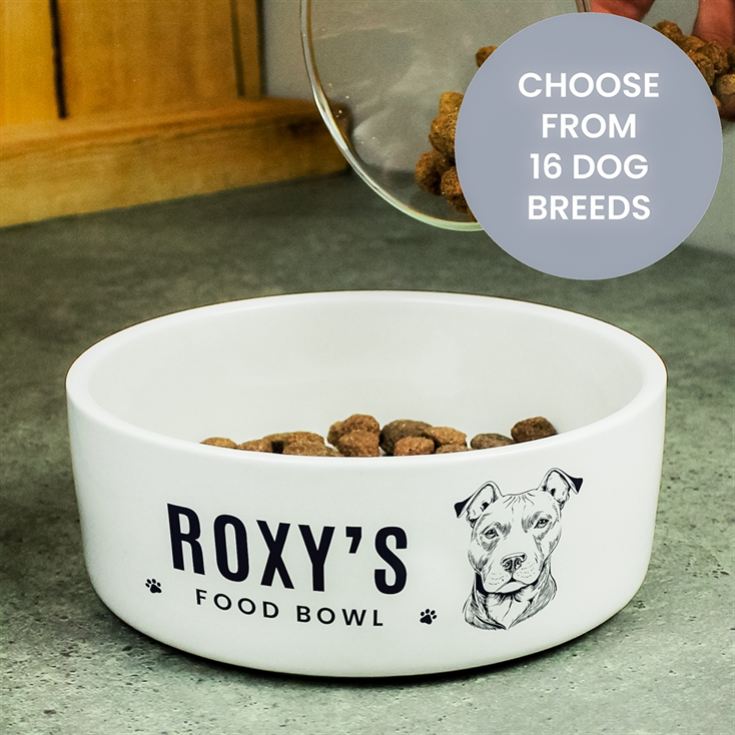 Personalised Dog Breed Feeding Bowl product image