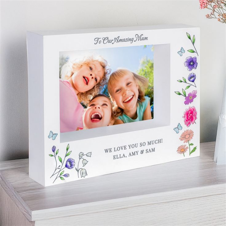 Personalised Wild Flowers Box Photo Frame product image